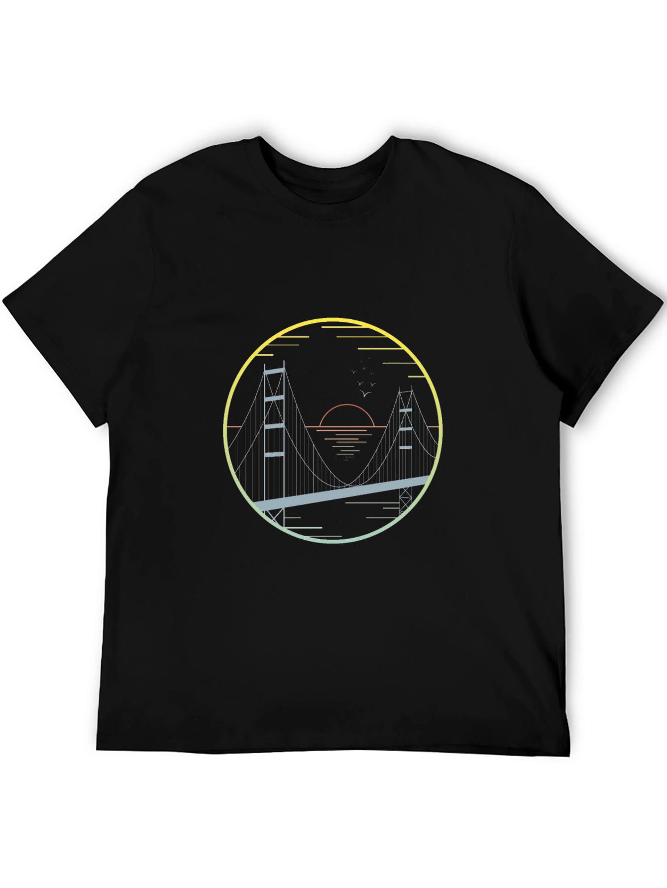 Golden Gate Bridge Graphic Tee - Mens Black T-Shirt