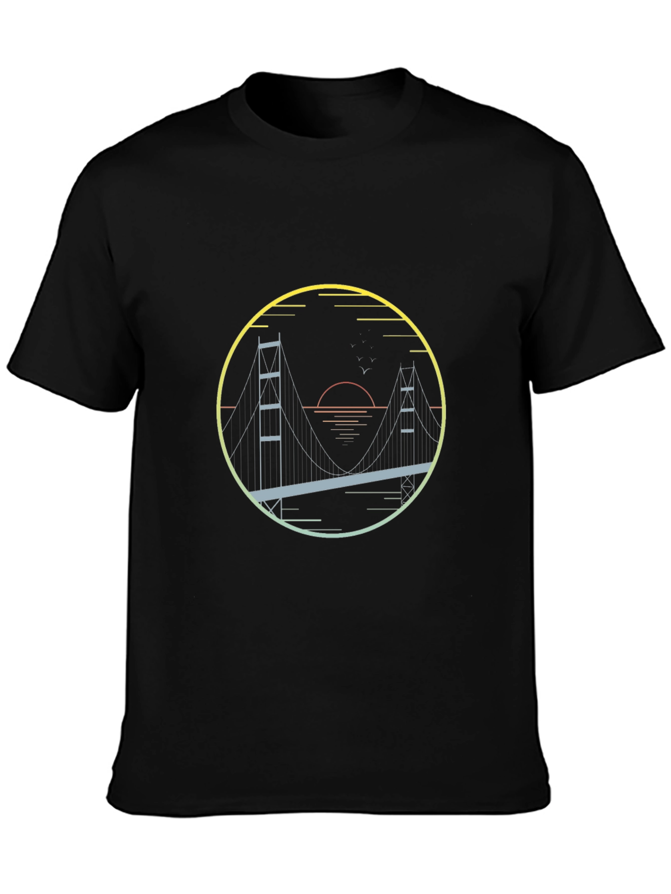 Golden Gate Bridge Graphic Tee - Mens Black T-Shirt