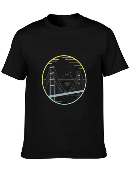 Golden Gate Bridge Graphic Tee - Mens Black T-Shirt