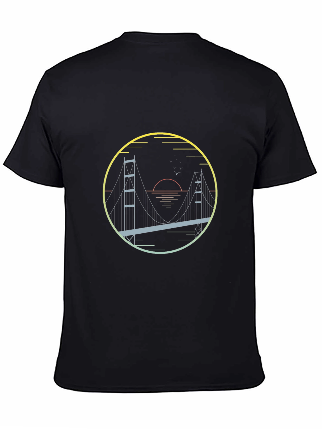 Golden Gate Bridge Graphic Tee - Mens Black T-Shirt