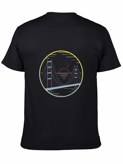 Golden Gate Bridge Graphic Tee - Mens Black T-Shirt