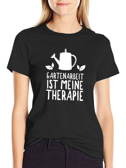 Gardening is My Therapy T-Shirt - Black