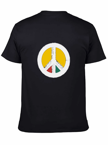 Peace Sign Graphic Tee - Black