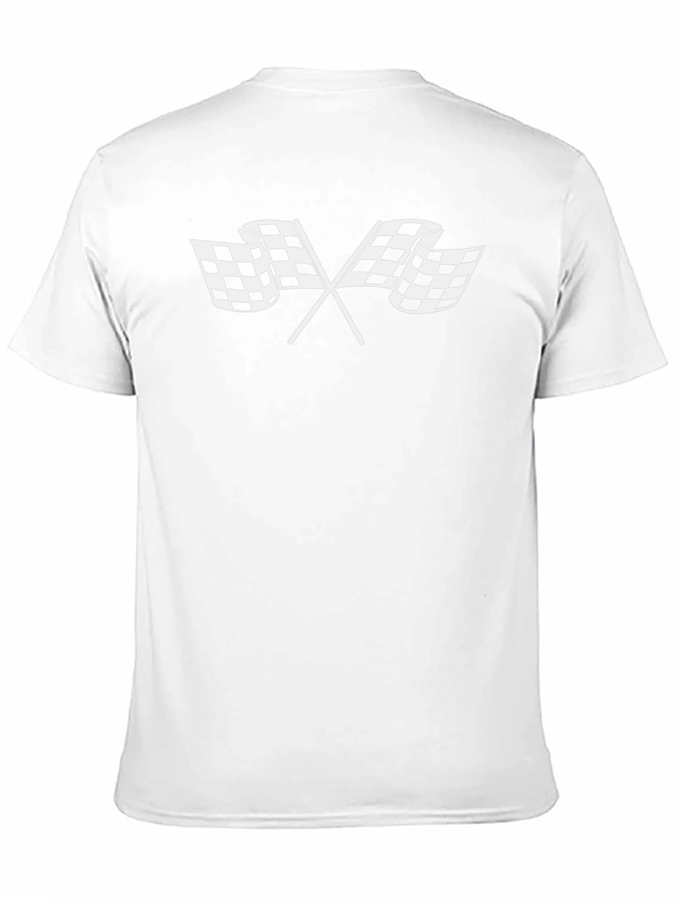 Checkered Flag Graphic T-Shirt - Racing Style