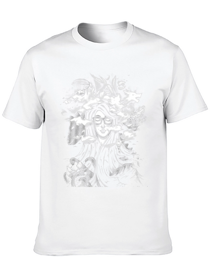 Surreal Graphic Print Black T-Shirt