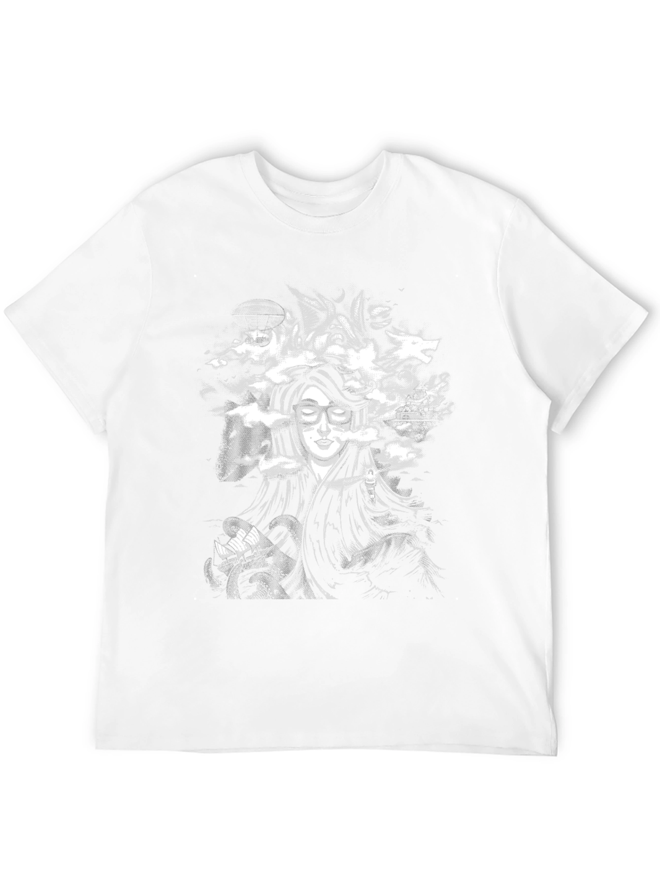 Surreal Graphic Print Black T-Shirt