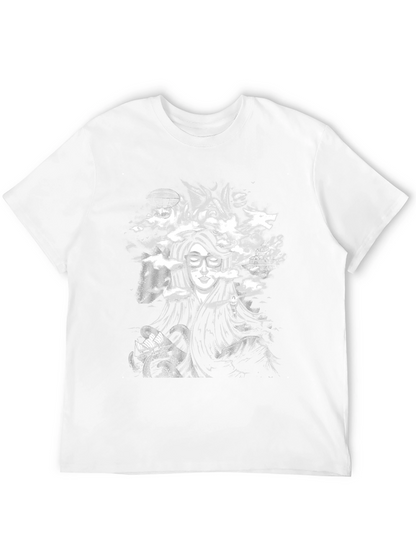 Surreal Graphic Print Black T-Shirt