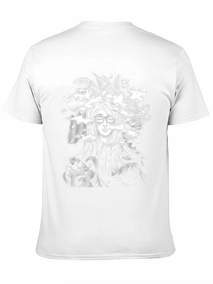 Surreal Graphic Print Black T-Shirt