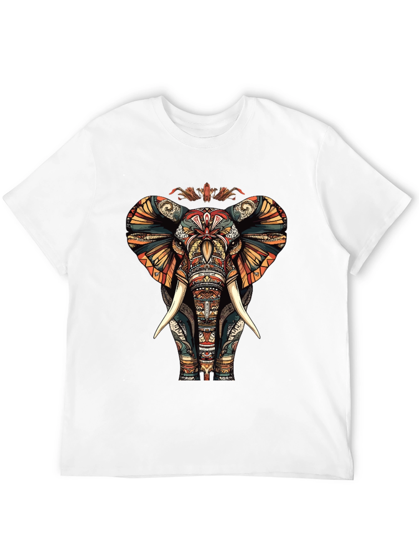 Ornate Elephant Graphic Tee - Unique Design