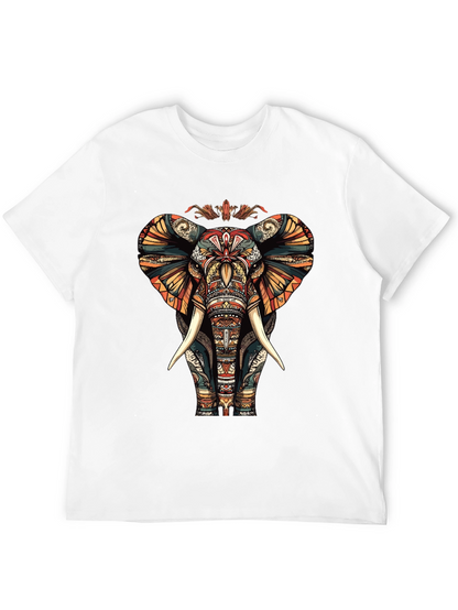 Ornate Elephant Graphic Tee - Unique Design