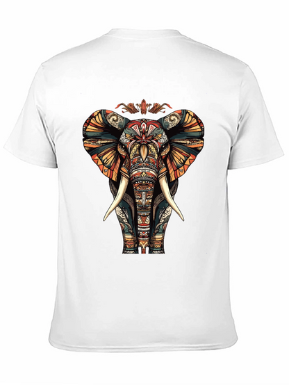 Ornate Elephant Graphic Tee - Unique Design