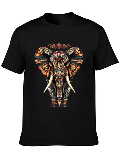 Ornate Elephant Graphic Tee - Unique Design