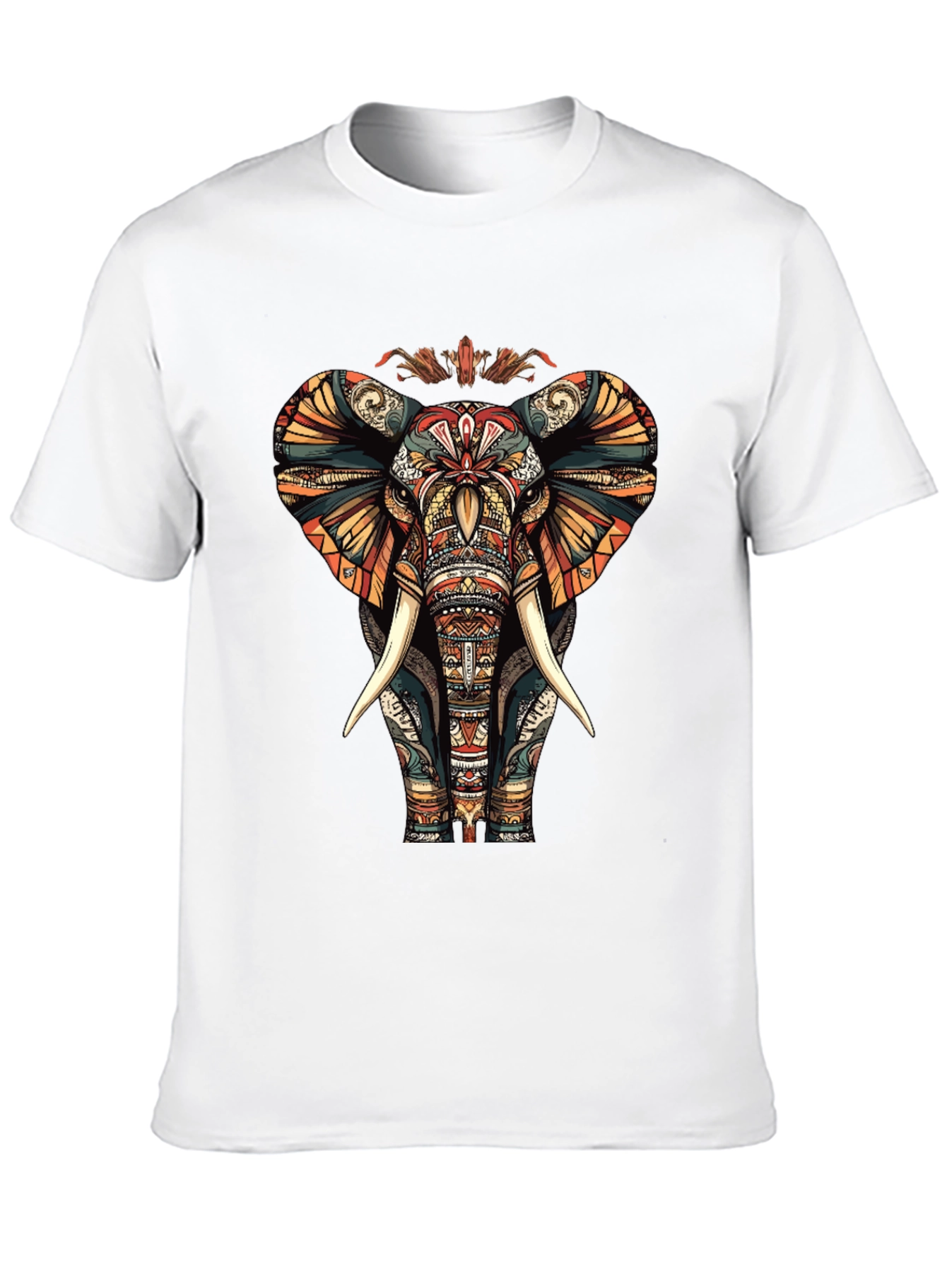 Ornate Elephant Graphic Tee - Unique Design