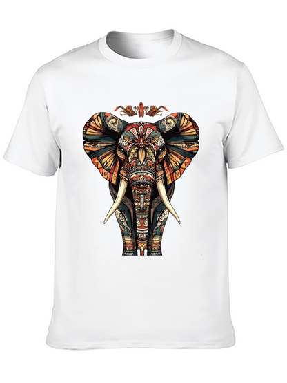 Ornate Elephant Graphic Tee - Unique Design