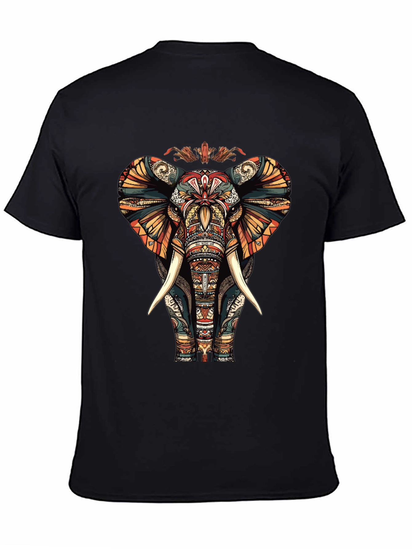 Ornate Elephant Graphic Tee - Unique Design
