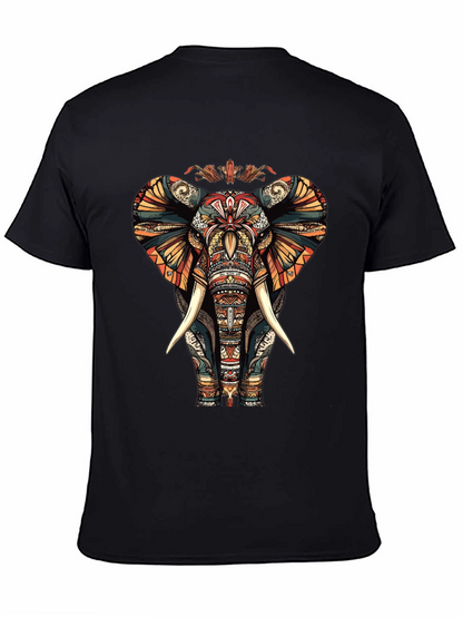 Ornate Elephant Graphic Tee - Unique Design