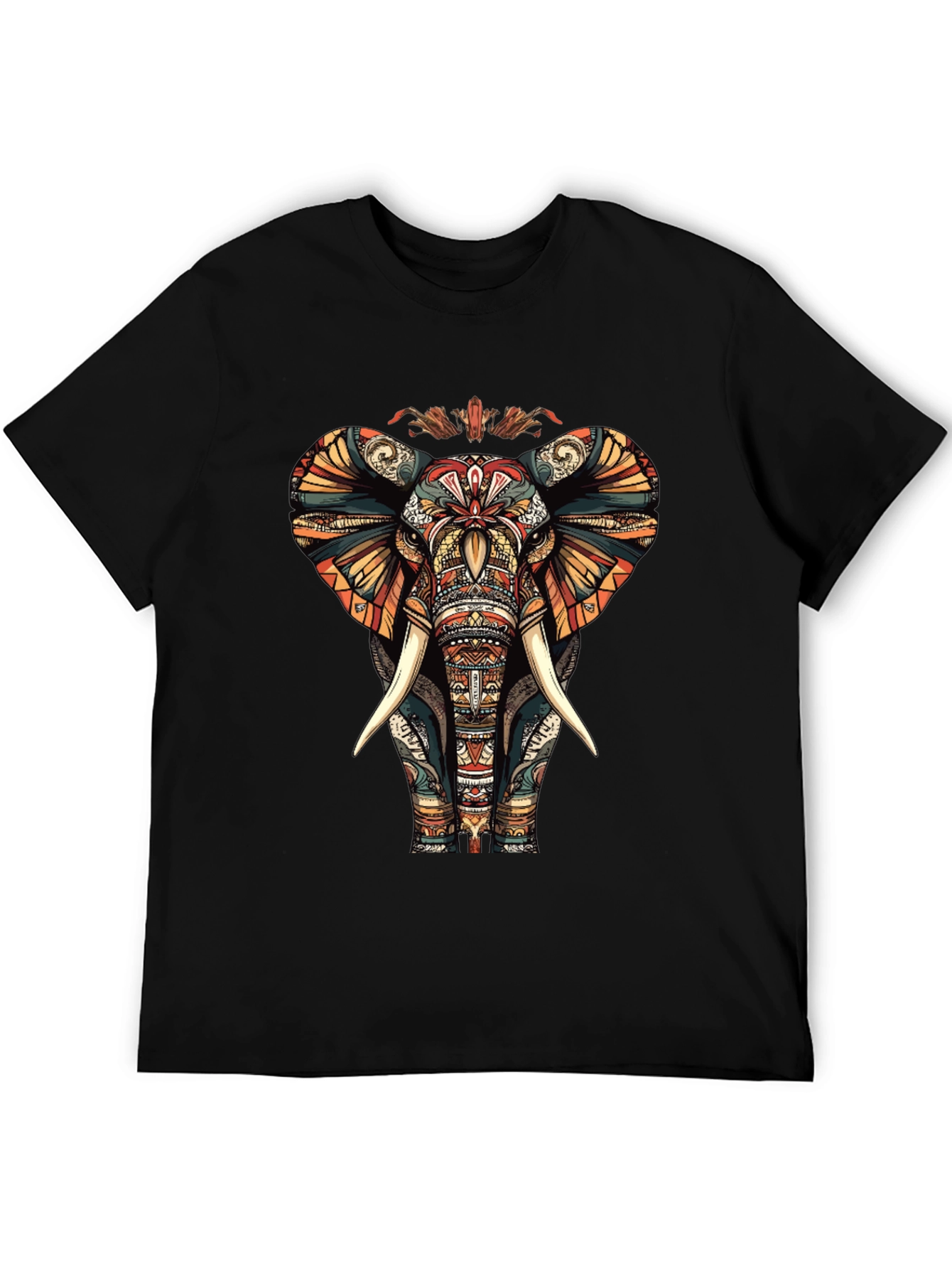 Ornate Elephant Graphic Tee - Unique Design