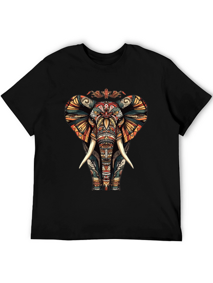 Ornate Elephant Graphic Tee - Unique Design