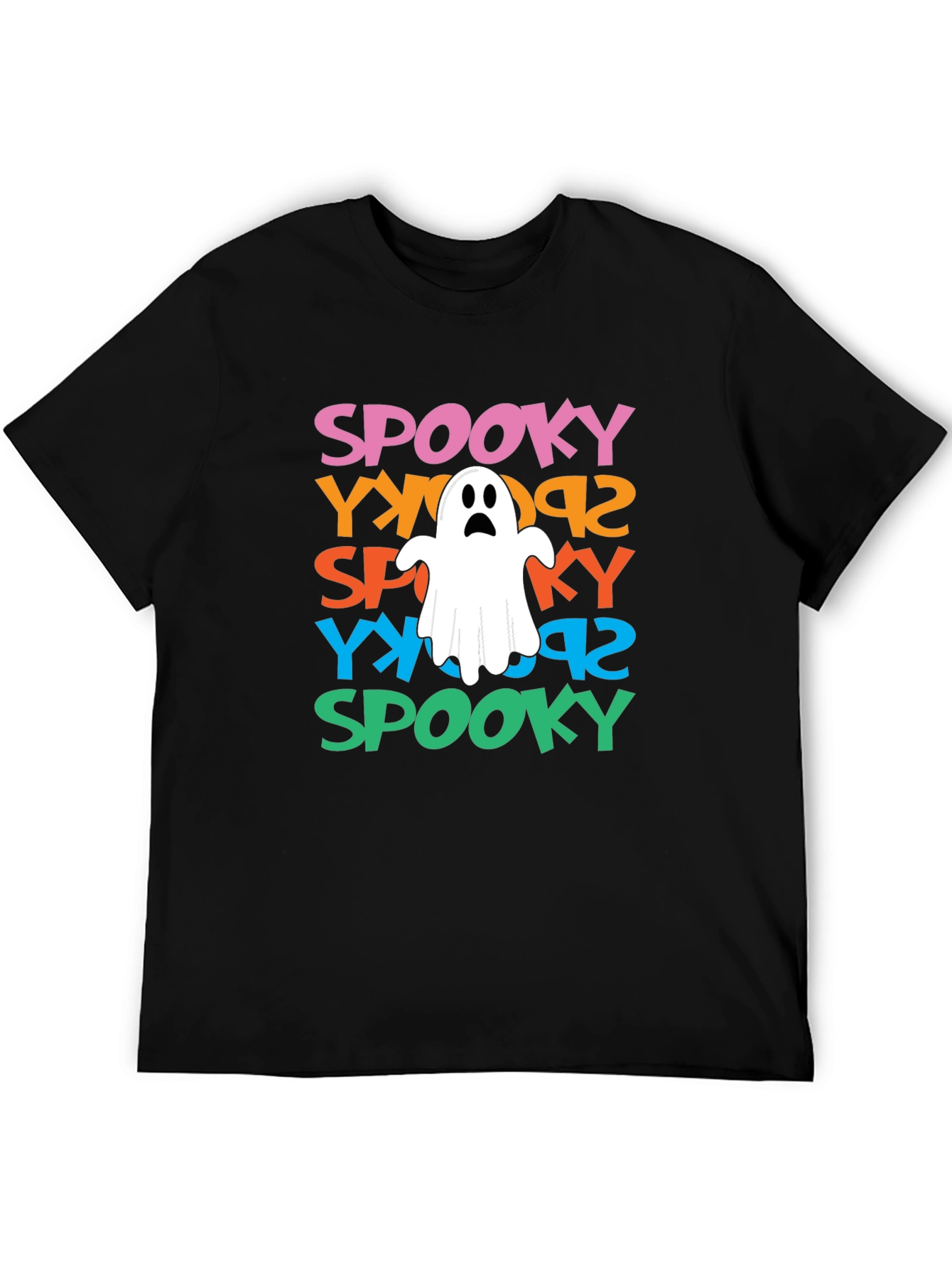 Spooky Ghost Graphic Tee - Halloween Fun!