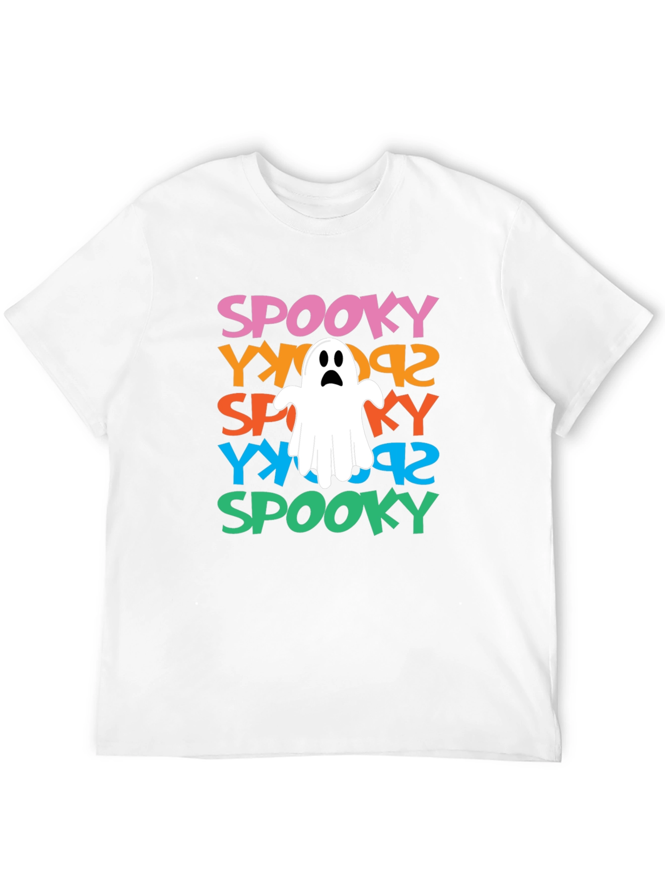 Spooky Ghost Graphic Tee - Halloween Fun!
