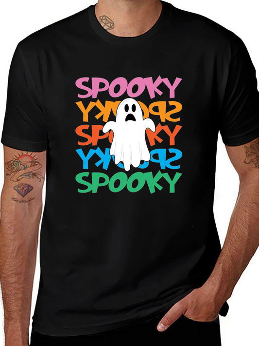 Spooky Ghost Graphic Tee - Halloween Fun!