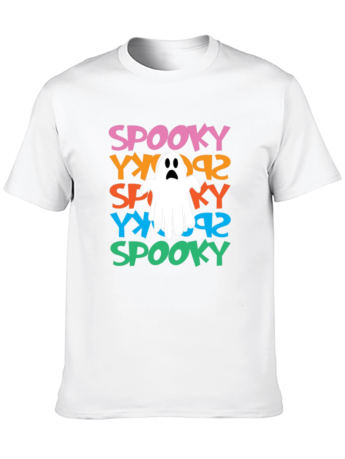 Spooky Ghost Graphic Tee - Halloween Fun!