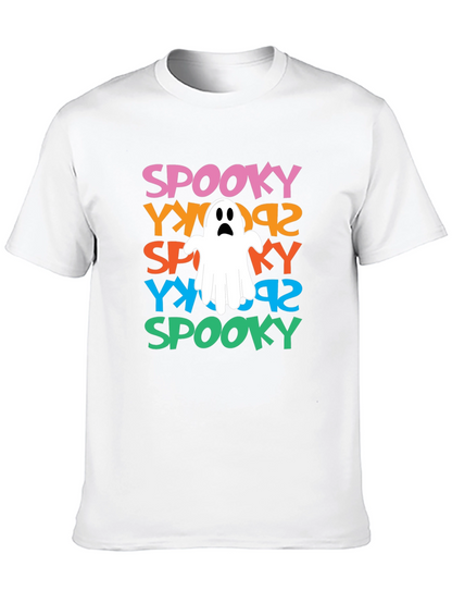 Spooky Ghost Graphic Tee - Halloween Fun!