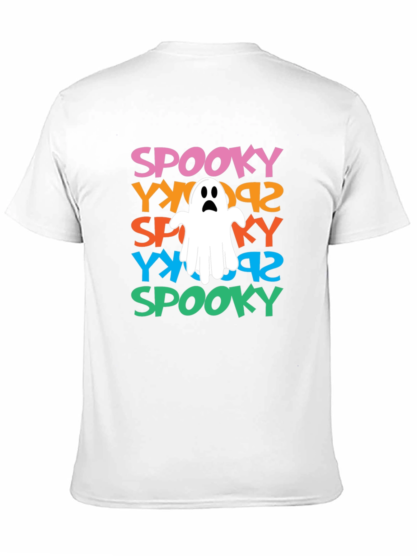 Spooky Ghost Graphic Tee - Halloween Fun!