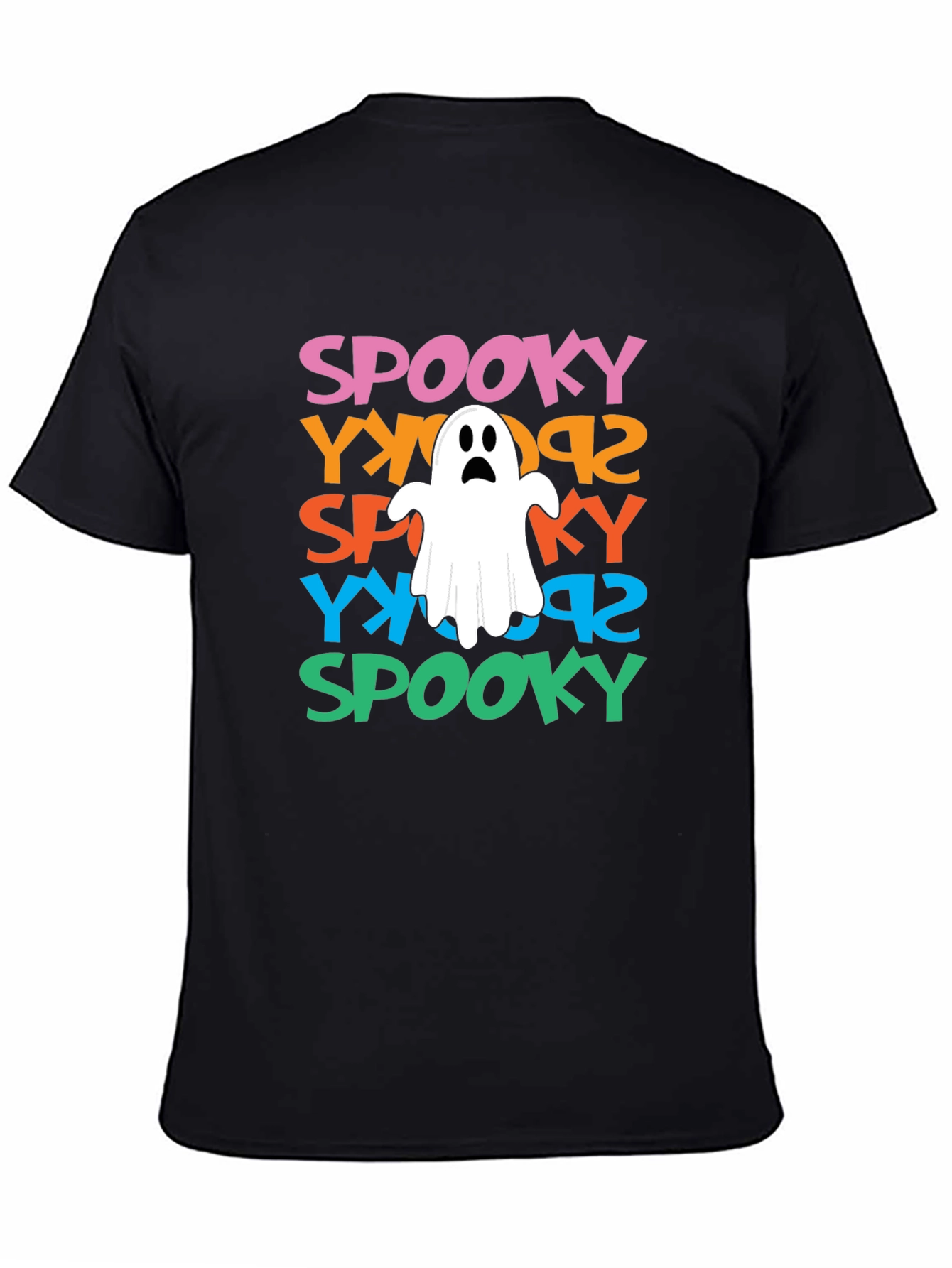 Spooky Ghost Graphic Tee - Halloween Fun!