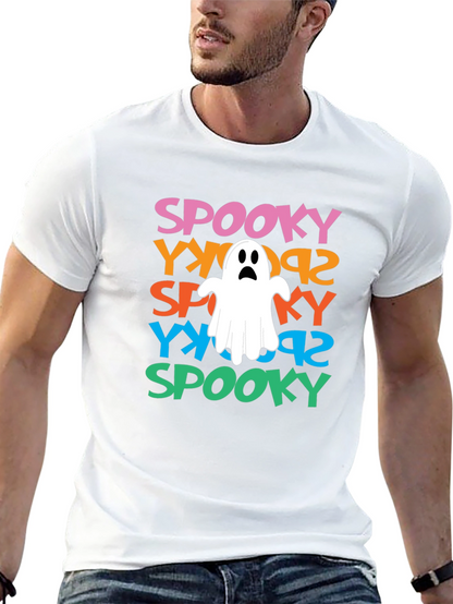 Spooky Ghost Graphic Tee - Halloween Fun!