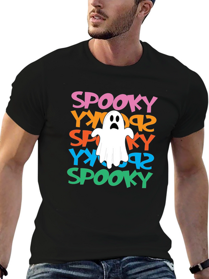 Spooky Ghost Graphic Tee - Halloween Fun!