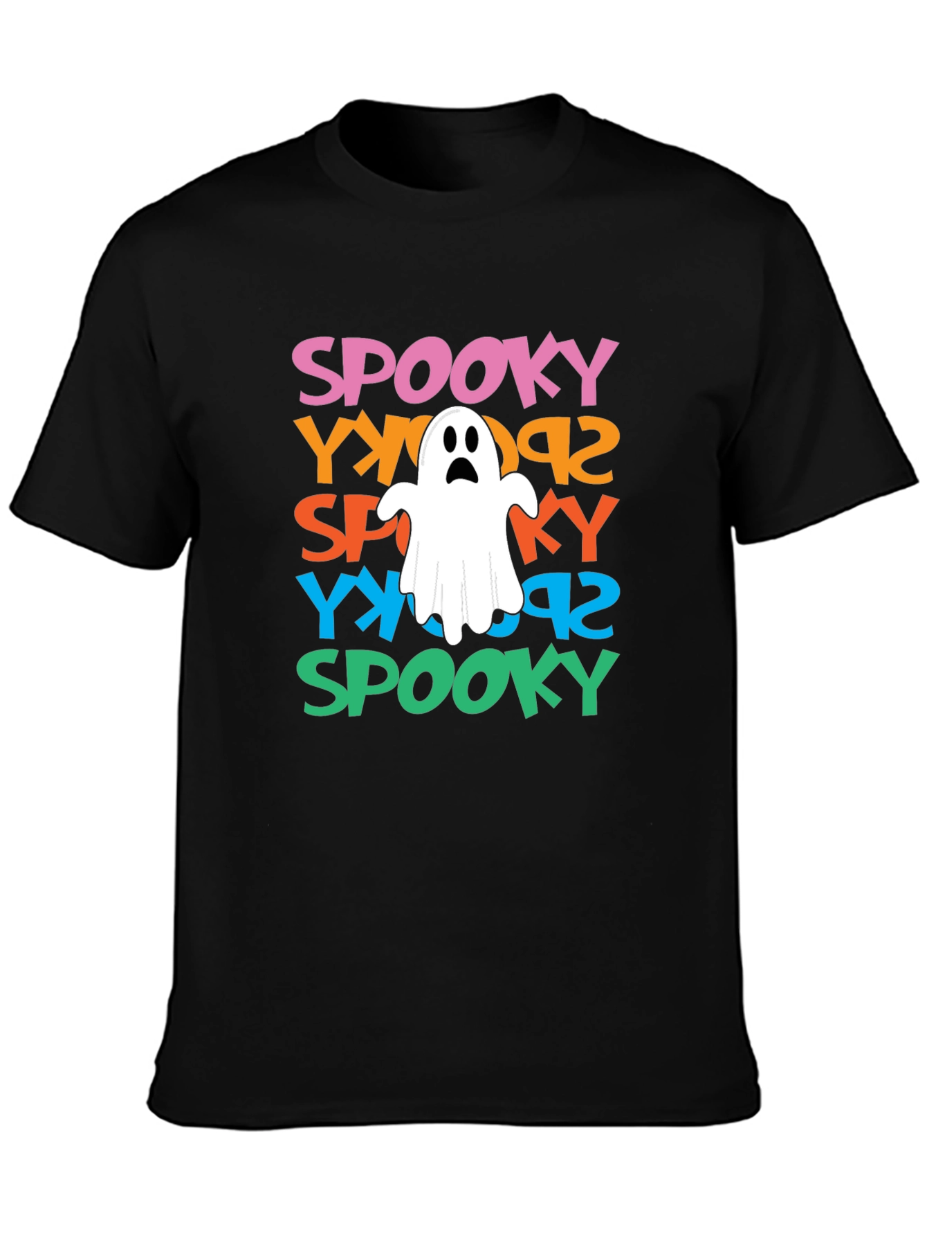 Spooky Ghost Graphic Tee - Halloween Fun!