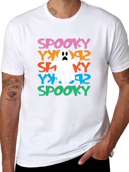 Spooky Ghost Graphic Tee - Halloween Fun!