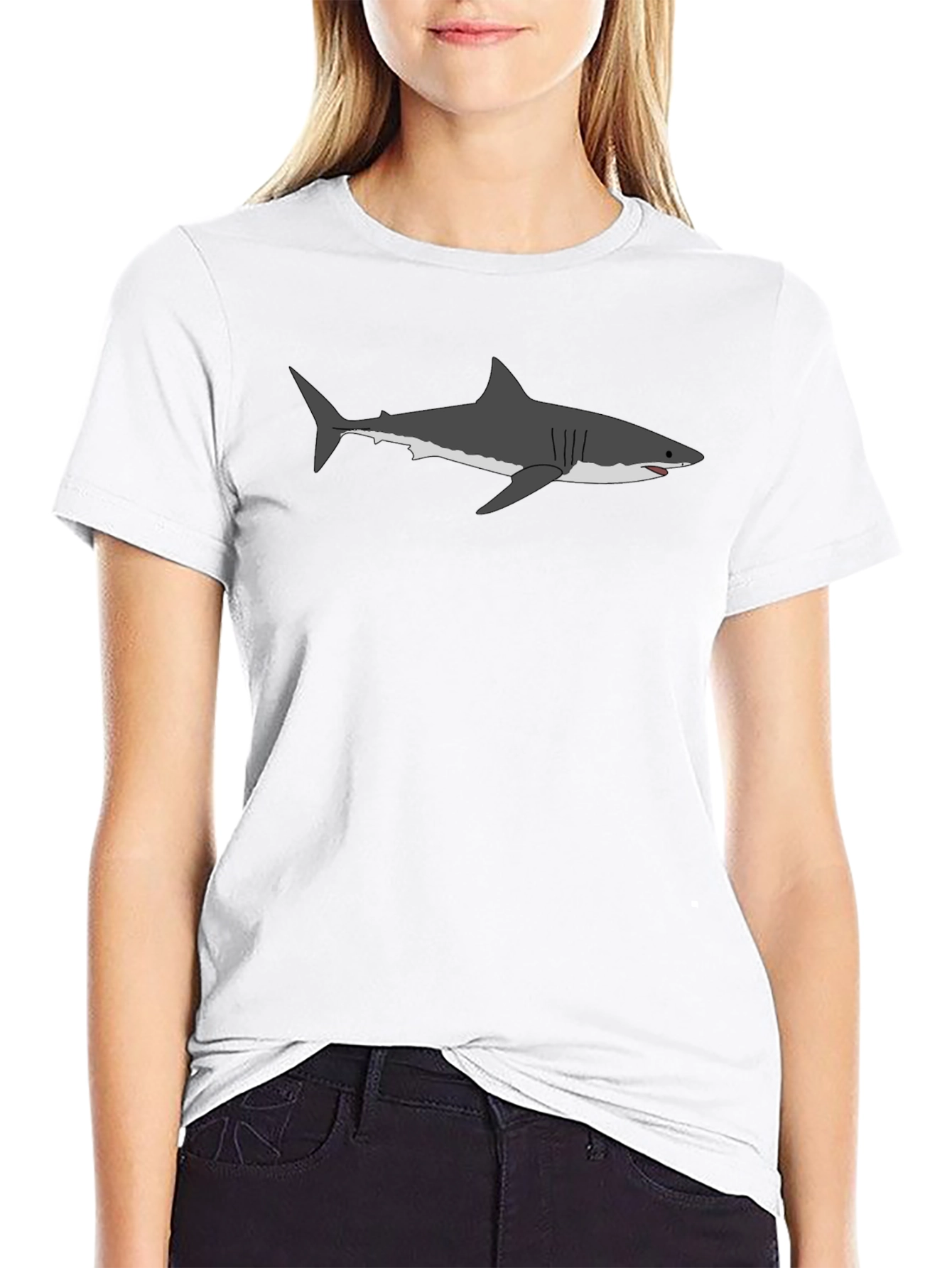 Shark Graphic T-Shirt - Mens Black Tee