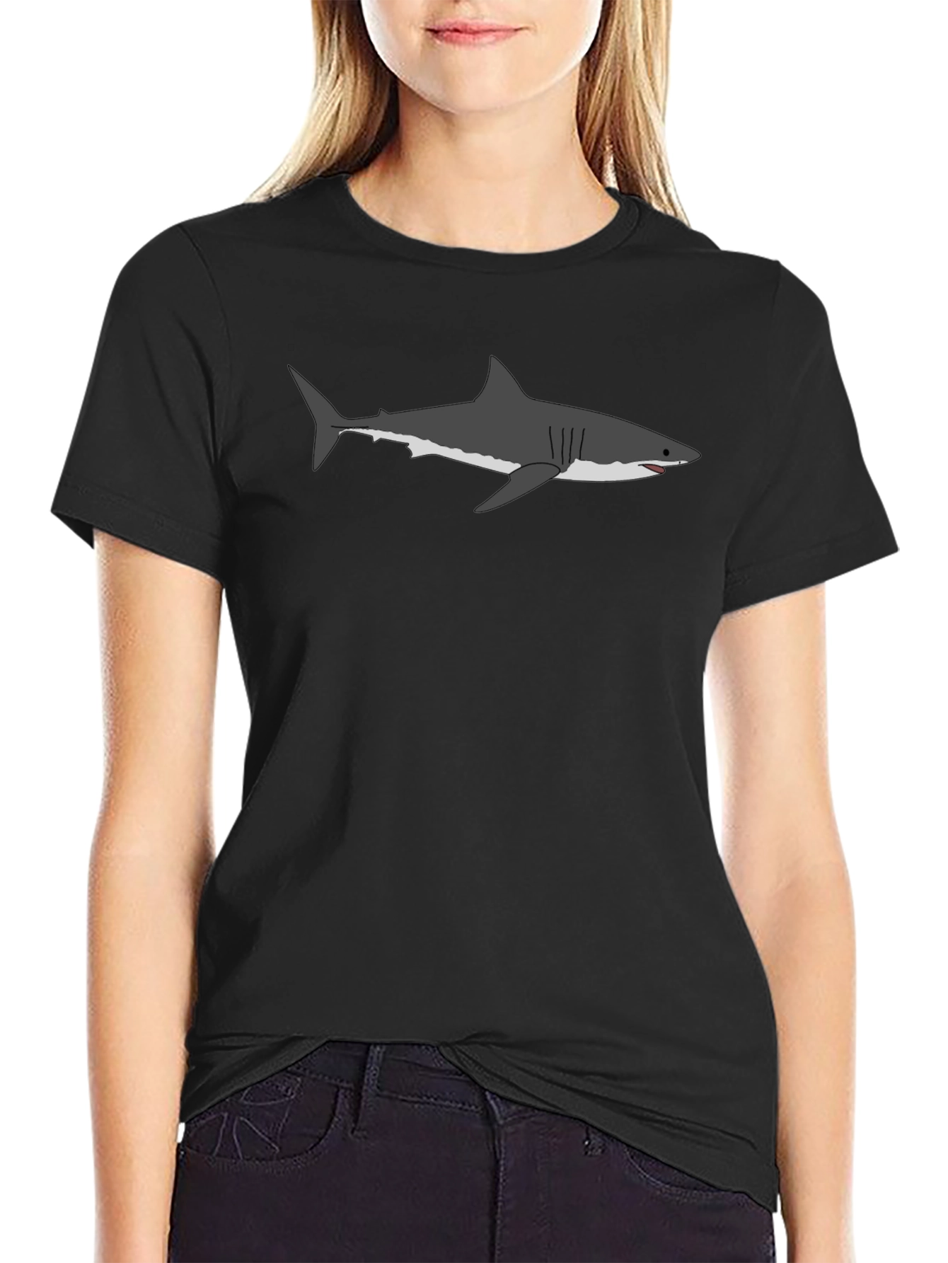 Shark Graphic T-Shirt - Mens Black Tee