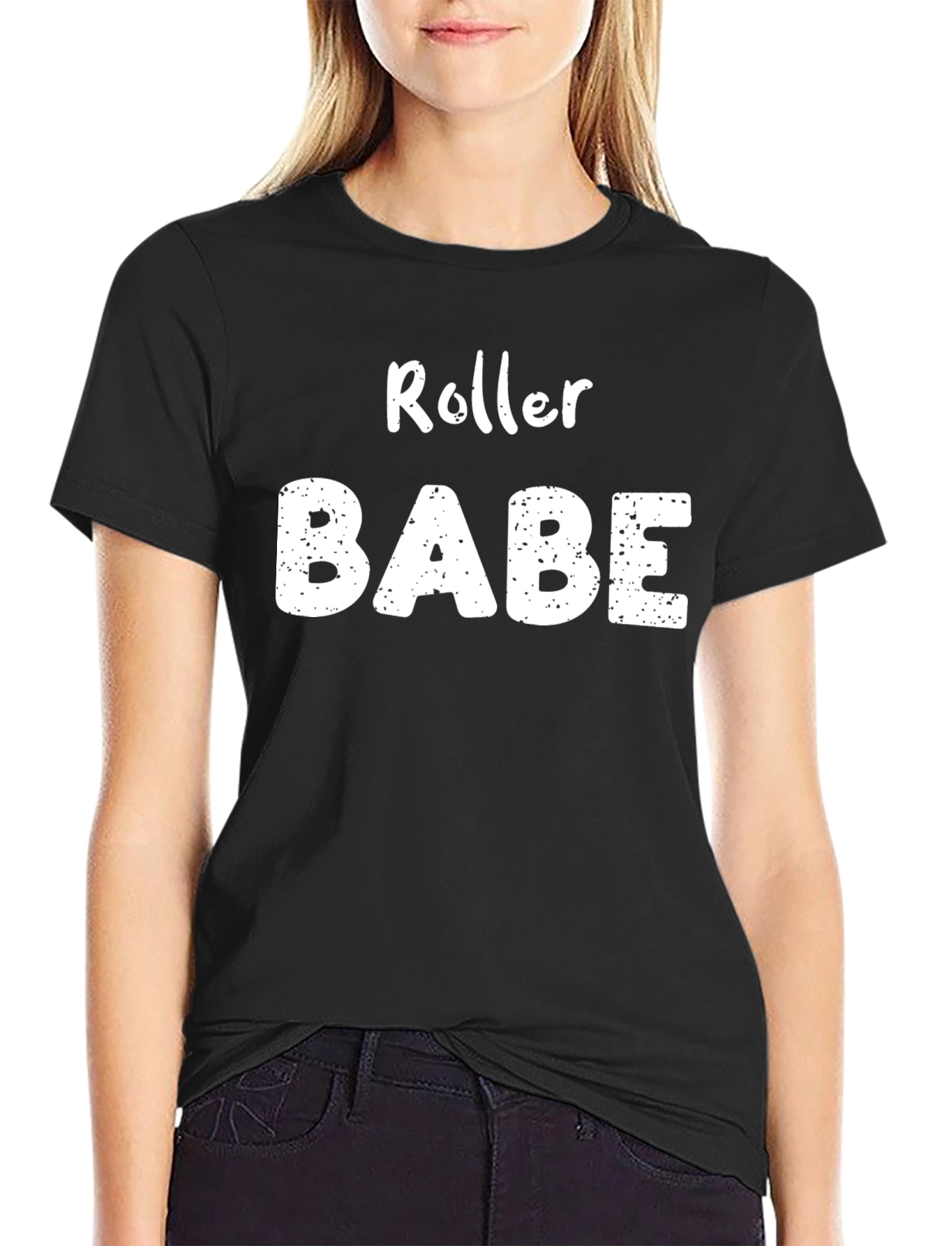 Roller Babe Graphic T-Shirt - Black