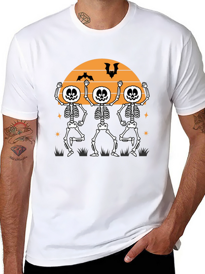 Dancing Skeletons Halloween T-Shirt - Fun Festive Apparel