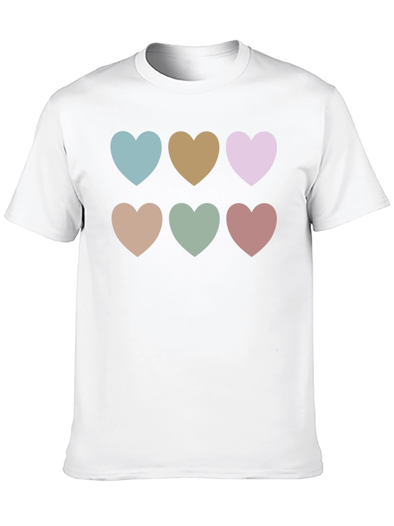 Heart Patterned Black T-Shirt