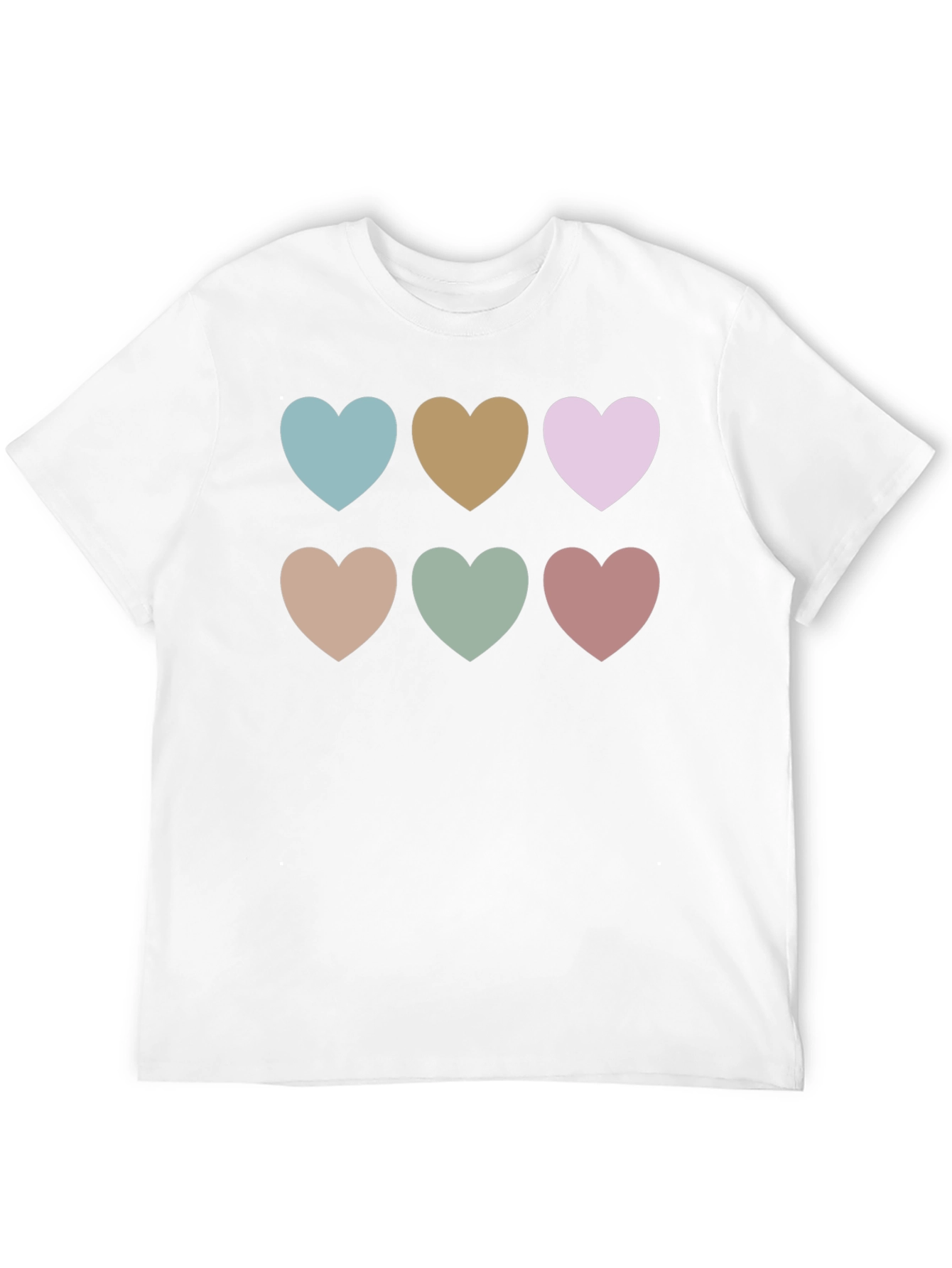 Heart Patterned Black T-Shirt