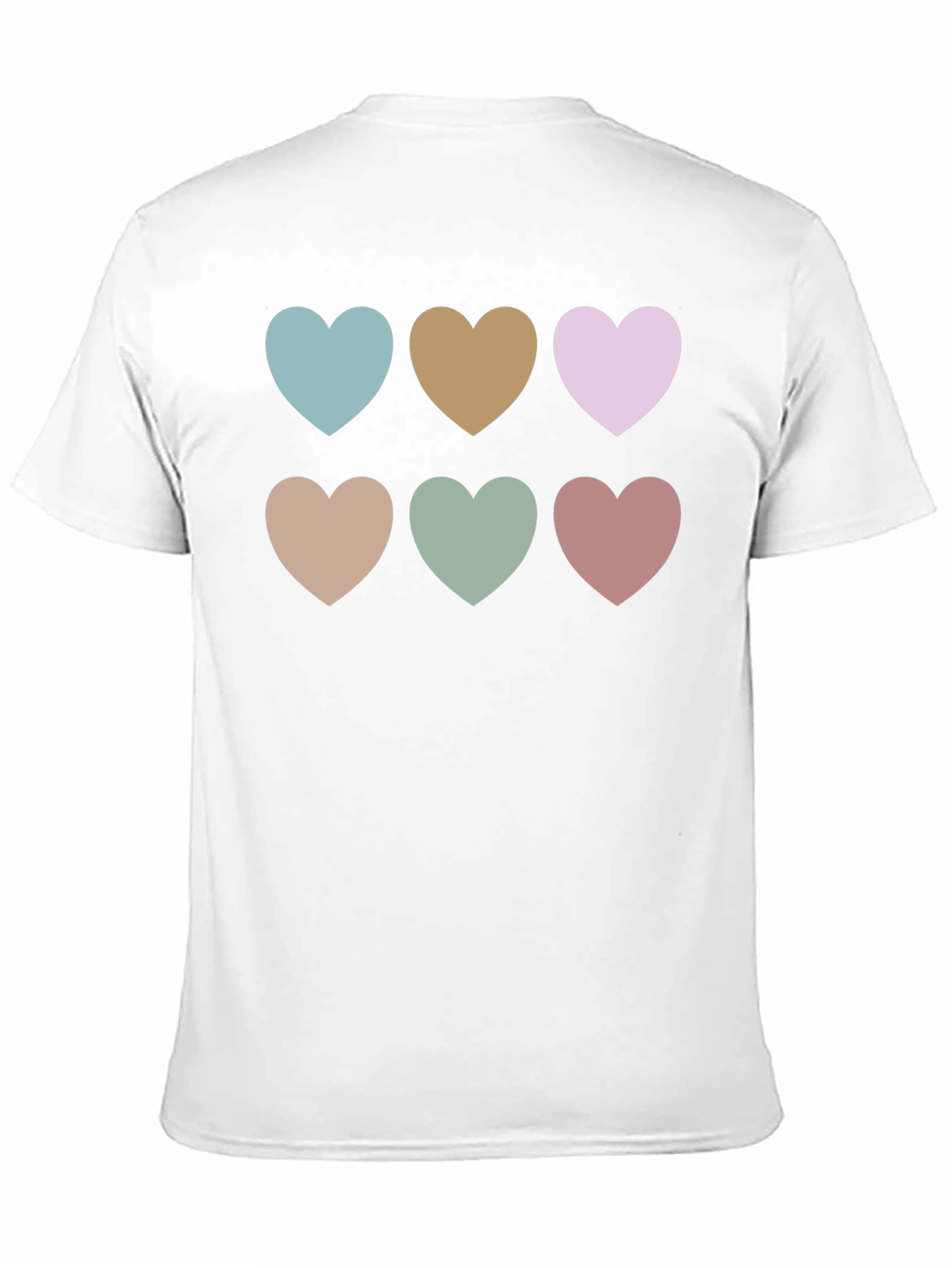 Heart Patterned Black T-Shirt