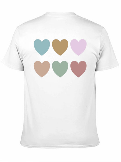 Heart Patterned Black T-Shirt
