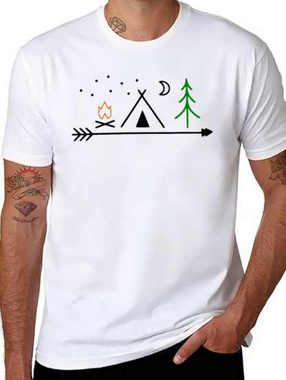 Camping Arrow Graphic T-Shirt