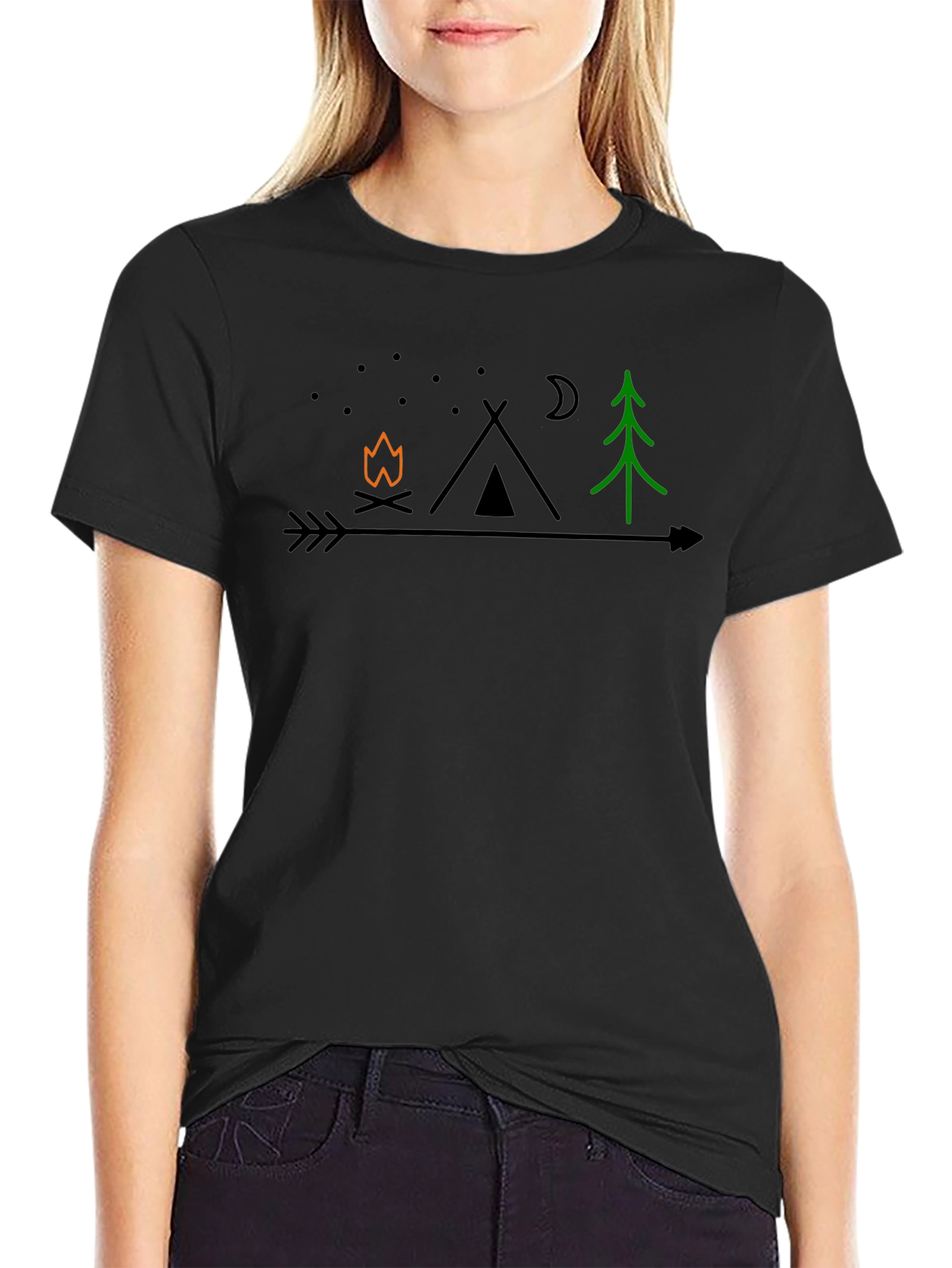 Camping Arrow Graphic T-Shirt
