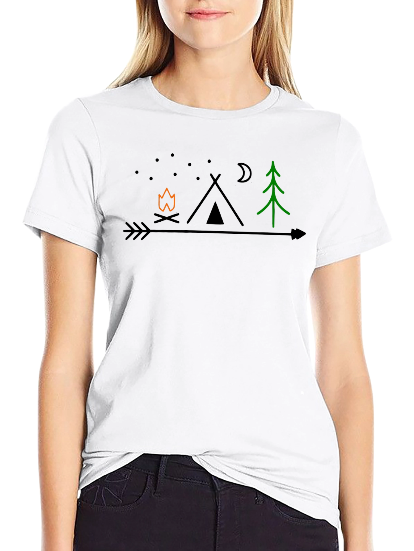 Camping Arrow Graphic T-Shirt