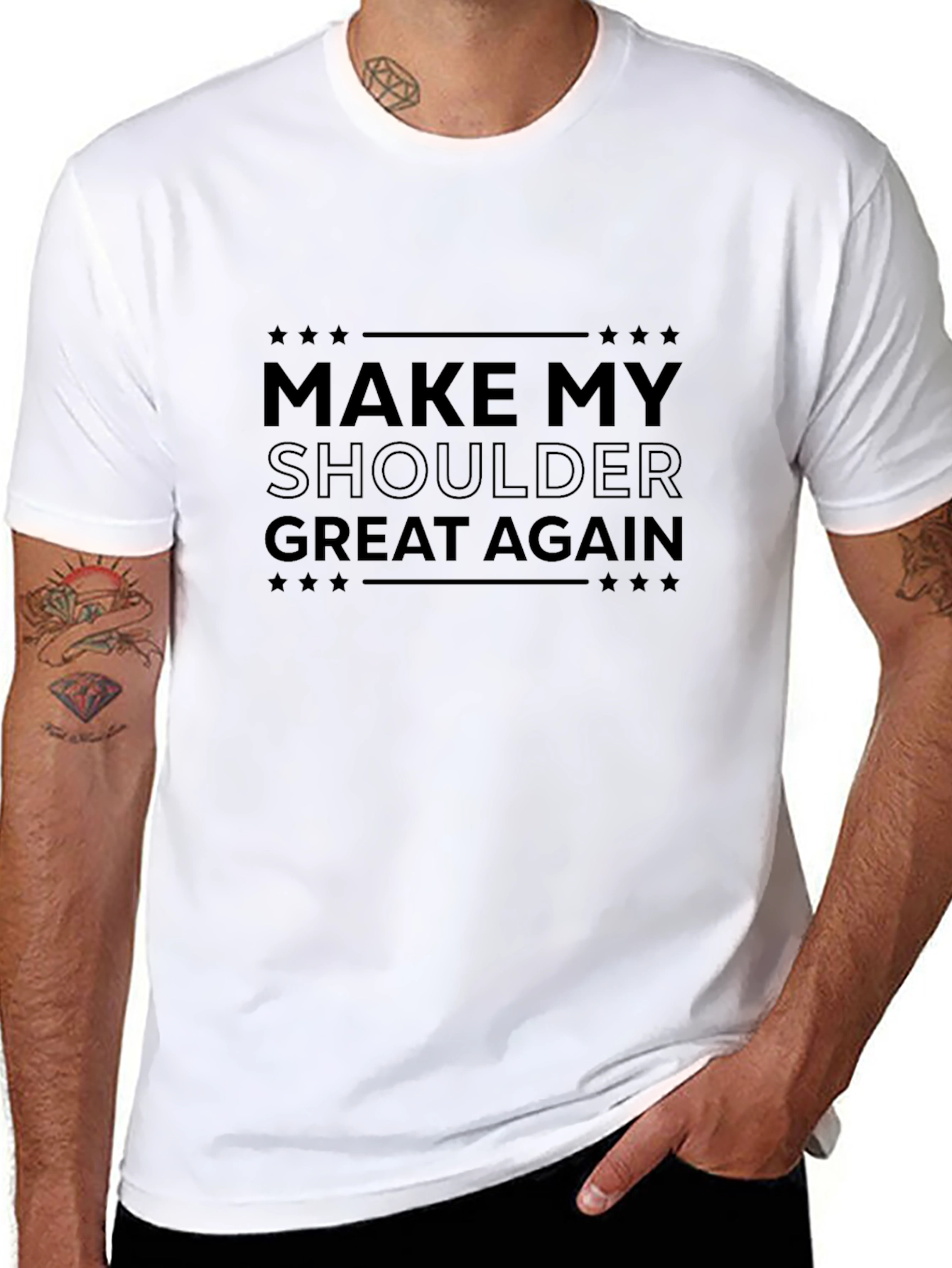 Make My Shoulder Great Again Black Graphic Tee
