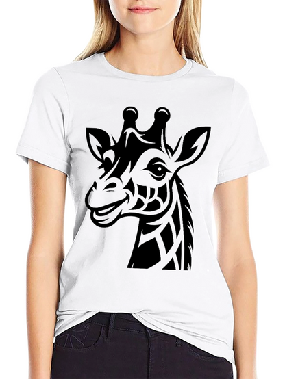 Tribal Giraffe Graphic Tee - Mens Black T-Shirt