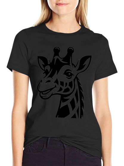 Tribal Giraffe Graphic Tee - Mens Black T-Shirt