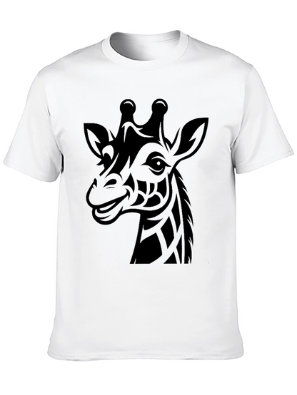 Tribal Giraffe Graphic Tee - Mens Black T-Shirt