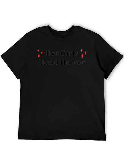 Hot Girls Read Horror Black Tee