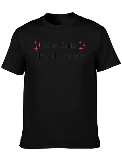 Hot Girls Read Horror Black Tee
